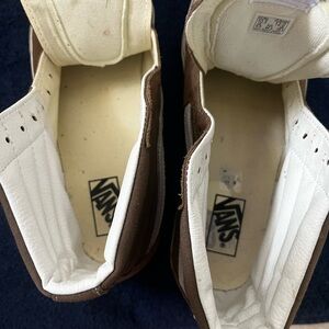 Vans Cream and Brown Sneakers